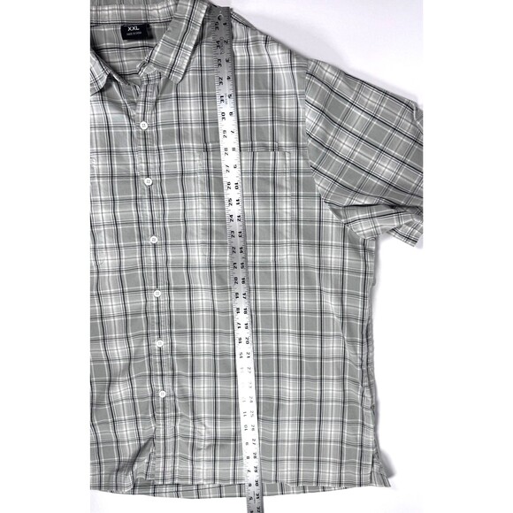 ScotteVest Travel Shirt Mens XXL Gray Plaid Pockets Utility Lightweight Tech - Picture 13 of 15